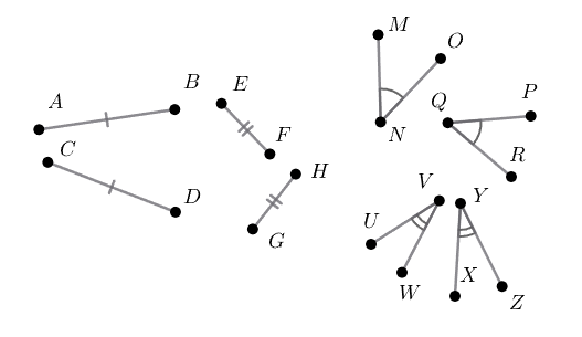 Congruent lines and angles
